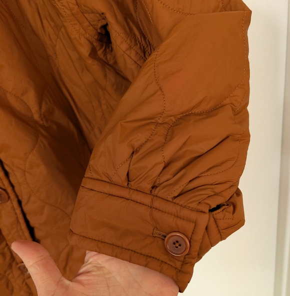 Madewell Womens Airpuff Shirt Jacket In Warm Coffee Size Medium - Picture 3 of 8